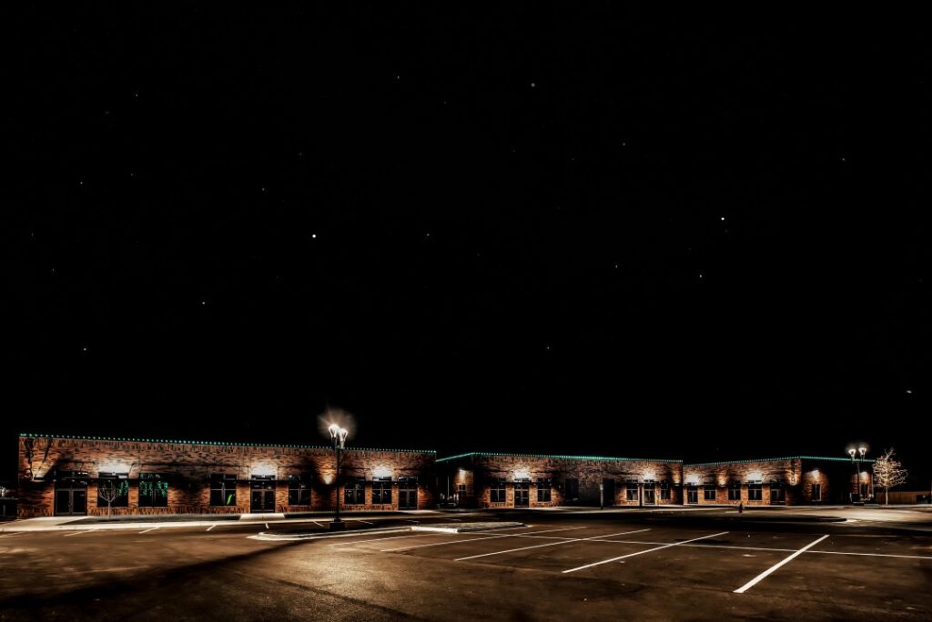 Greenways Shopping Center - Offices at night